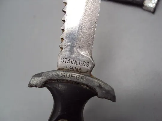 Копия нож рейх миниатюра кинжал СС третий рейх металл нержавейка Китай длина 11,5 см №14171 Недорого