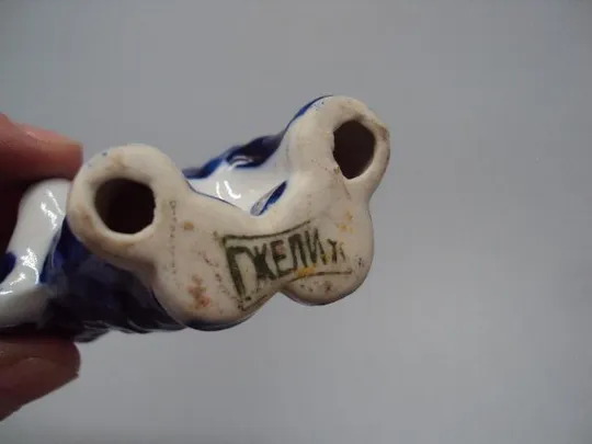 Фигура фарфор статуэтка миниатюра Гжель барашек баранчик высота 5,4 см №13695 Характеристики