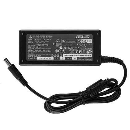 фото, Блок живлення для ноутбука ASUS 19V, 3.42A, 65W, 5.5*2.5мм, прямий роз'єм, black (без кабеля!)