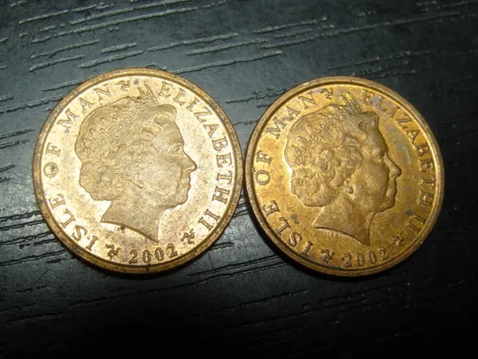 Купити 1 пенні Мен 2002 (два різновиди)