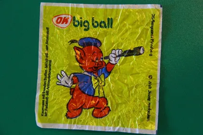 фото, вкладиш обгортка до жувальної гумки OK BIG BALL