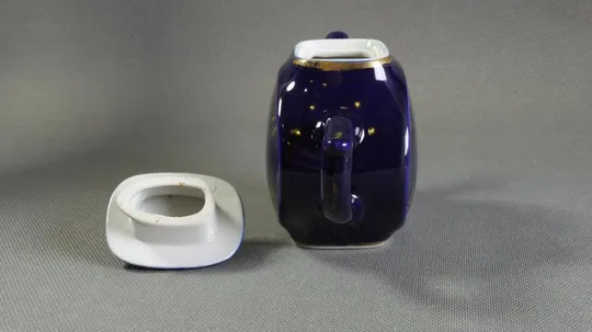 Чайник заварочный ГЖЕЛЬ кобальтовый синий фарфор БУ порцеляновий заварювальник Де купити