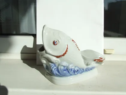 фото, Фарфор рыба раз. 19 х 15 см. 1970 гг. Полонне  и много другого.