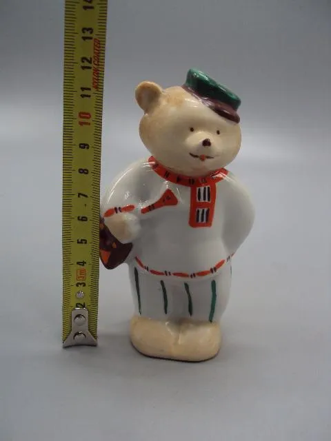 Купити Фигура фарфор статуэтка СКЗ Сысерть медведь с балалайкой Теремок или Рукавичка высота 11,8 см №14462