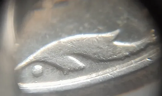 (5859) 25 копійок 2013 1ЕБм багаточисельні викрошки на вінку реверса (25 копеек 2013 1ЕБм) Продаж