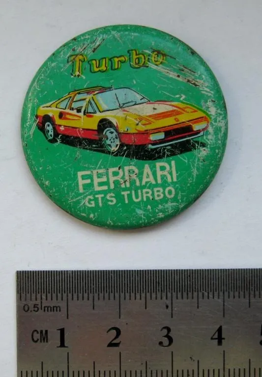 Turbo = FERRARI - GTS TURBO = автомобіль = значок З аукціону