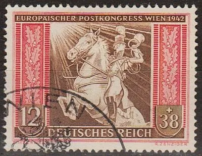 фото, 1942 - Рейх - Поштовий конгрес 12 Mi.822 _3,50 € _Спец.погашення СГ