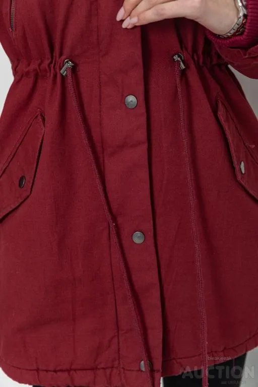Парка женская зимняя, цвет бордовый, 244R6912 Де купити