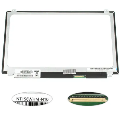 фото, Матриця 15.6 NT156WHM-N10 (1366*768, 40pin, LED, SLIM(вертикальні вушки), матова, роз'єм праворуч знизу) для ноутбука (renew)