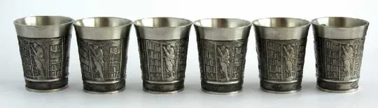 Келихи Spitzweg 6 шт по 120 мл олово VOGEL Germany З аукціону