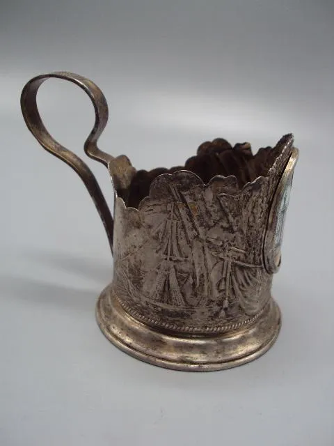 Подстаканник Ленинград металл эмаль высота 8 см, диаметр 7 см №13654 Характеристики