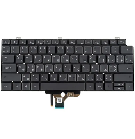 Купити Клавіатура для ноутбука DELL (Latitude: 7310), rus, black, без фрейму(ОРИГІНАЛ)