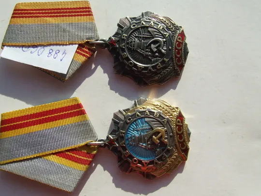 Орден Трудова слава 2 ст №9119 і 3 ст. 488060 +доки на Романова Л. наг. 1981 р. і 1988 р. Недорого