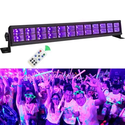 Светодиодная панель УФ 24LED 72Вт 52см Диско стробоскоп цветомузыка DMX512 Ціна
