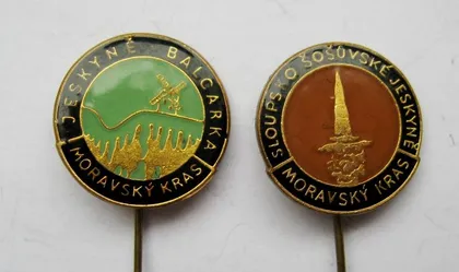 фото, Moravský kras = Моравський Карст - ЧЕХІЯ = ЧЕХОСЛОВАЧЧИНА = 2 значки ==