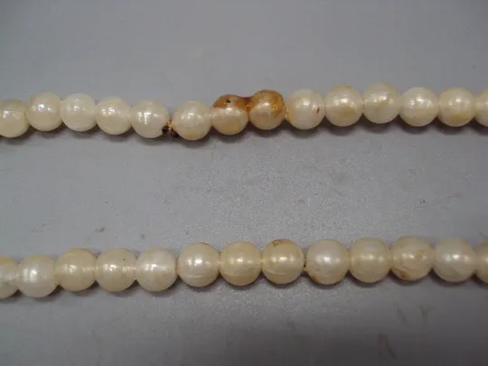 Бижутерия бусы в один ряд пластик под жемчуг длина 64 см №15857 З аукціону
