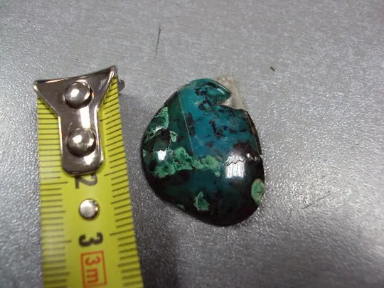 Камень хризоколл для ювелирных изделий вес 4 г размер 4 х 29,5 х 22,5 мм №13289 З аукціону