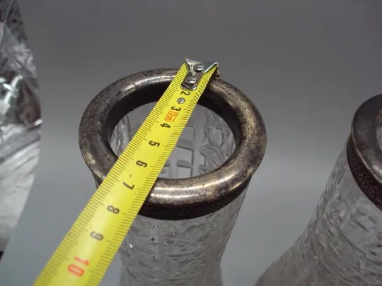 Ваза хрусталь мнц ссср лот 2 шт высота 28,5 см и 28,9 см №13296 Продаж