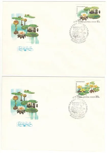 фото, Флора ссср. Водные растения. КПД комплект. 1984 рік. СРСР