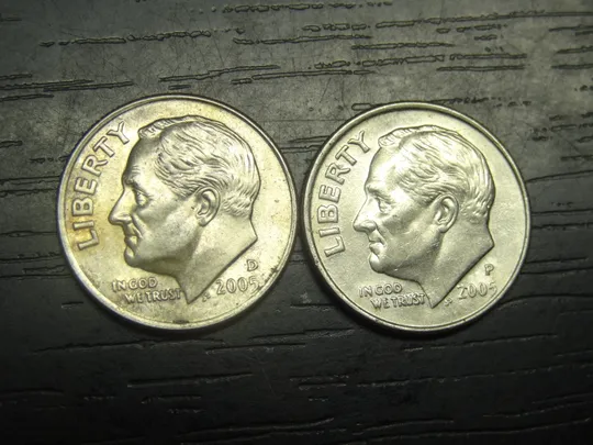 1 дайм 2005 США (два різновиди) Ціна