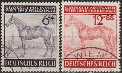 фото, 1943 - Рейх - Турнір у Відні Mi.857-58_ гаш _3,20 €