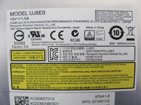 №21-5 DVD-привод UJ8E0 ADAA1-B KO00807014 для ACER Aspire V3-772G оригінал Де купити