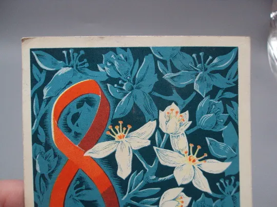 Открытка 8 марта цветы художник К. Рудов 1974 год лот 2 шт №17806 Продаж