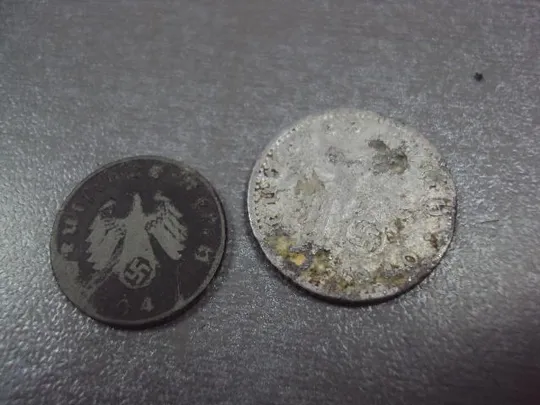 монета германия 5 пфеннигов 1941 А, 50 пфеннигов 1940 F лот 2 шт №7947 Недорого