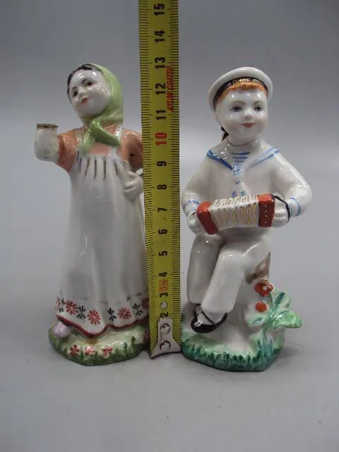 Фигура фарфор ЛФЗ морячок матросик юный гармонист Смелый и девушка плясунья под реставрацию №31 Недорого