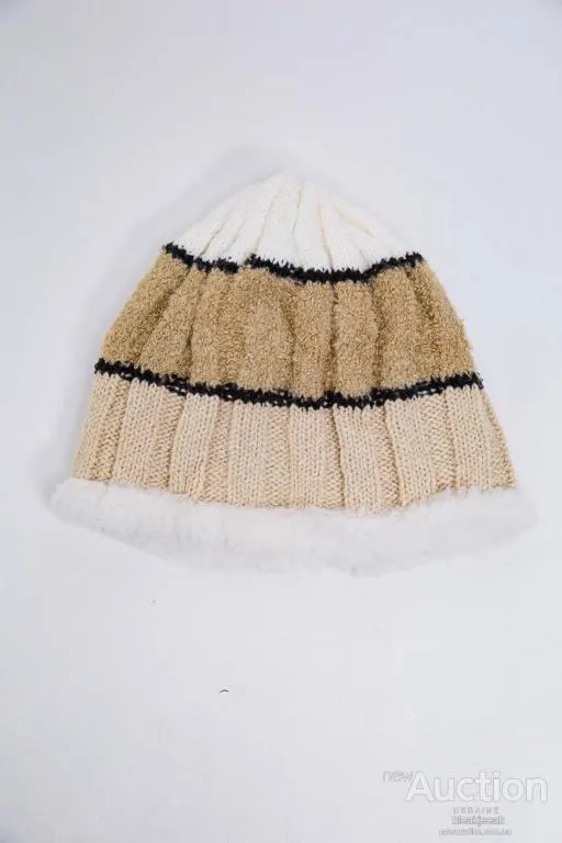 Детская шапка, бежевого цвета, из шерсти, 167R7777 Ціна