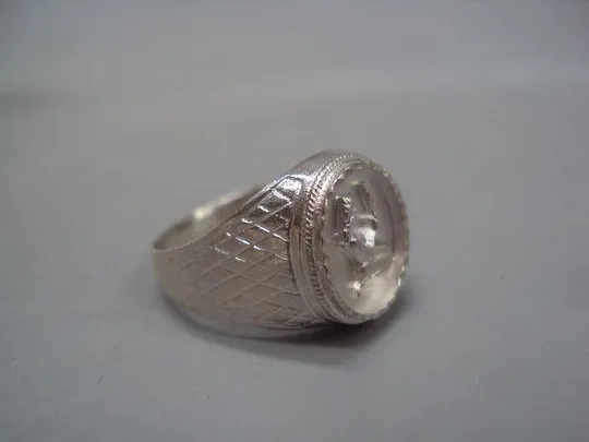 Мужской перстень кольцо овал зодиак Дева гороскоп серебро Украина вес 5,64 г размер 19,5 №15146 Продаж