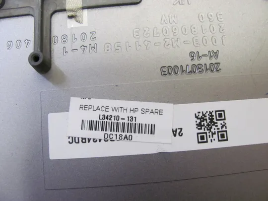 номер1024-16 корпус кришка Палмрест корпус топкейс Верхня панель палмрест cover-C L34210-131  для  HP ZBook 15 G5 ZBook X360 Studio G5  оригінал На торгах