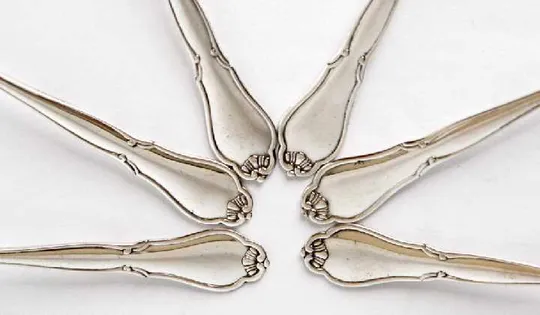 Срібні ложечки 6 штук 830 проба 1931 рік Данія Недорого