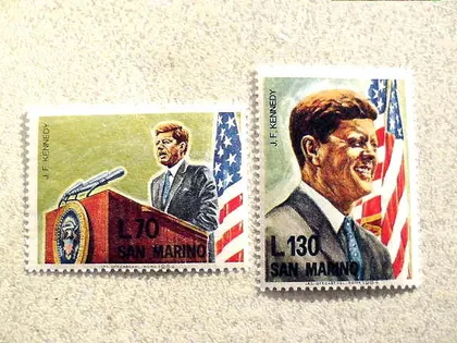 фото, Серія поштових марок Сан-Марино " Джон Кеннеді " 1964 рік **