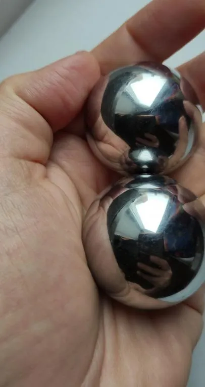 Два больших шара, сталь, винтаж, ссср pt532 Недорого