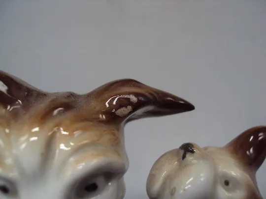 Фигура фарфор статуэтка Германия собаки порода терьер собачки щенки высота 10 см №14200 Продаж