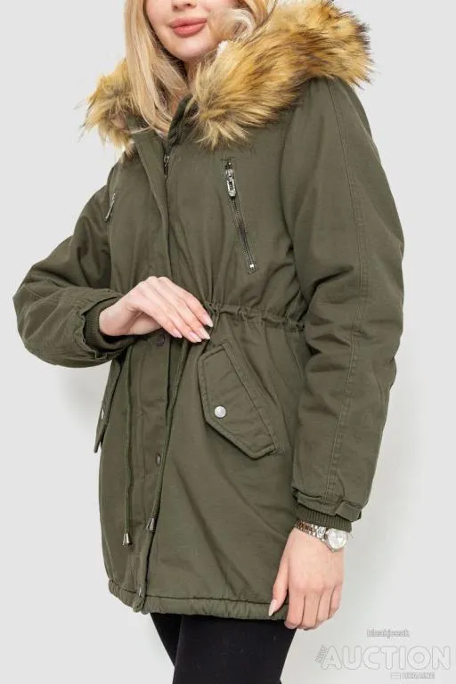 Парка женская зимняя, цвет хаки, 244R6912 З аукціону