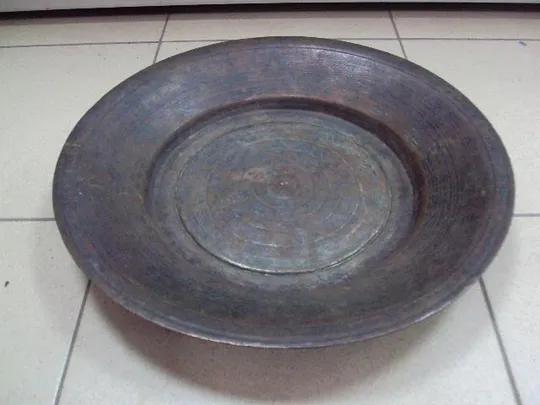 Поднос круглый тарелка медь высота 5,5 см, диаметр 36,5 см (№1261) Характеристики