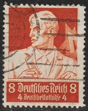 фото, 1934 - Рейх - Професії - Будівельник 8 Mi.560 _2,50 €