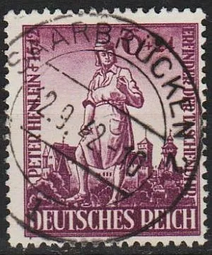 1942 - Рейх - 400 років смерті П.Хенлейна Mi.819 _гаш Ціна