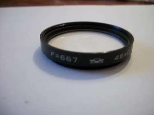 Светофильтр. 46 х 0,75.  Н-4х . Ж-2х . F=250 . F=667. Нов. Красногорский завод СССР. Объектив Волна Продаж