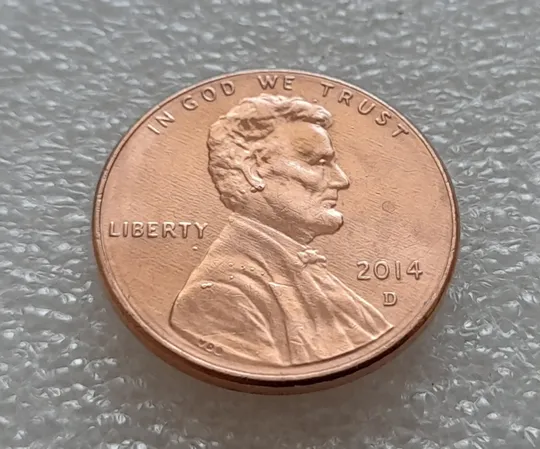 (8125 ря) 1 цент 2014 D США З аукціону