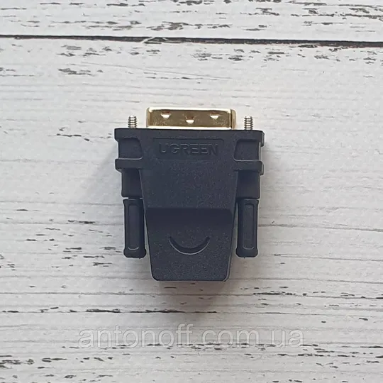 Адаптер перехідник Ugreen HDMI to DVI-D (24+1) 20124 / HDMI Female to DVI-D Male Adapter Чорний З аукціону