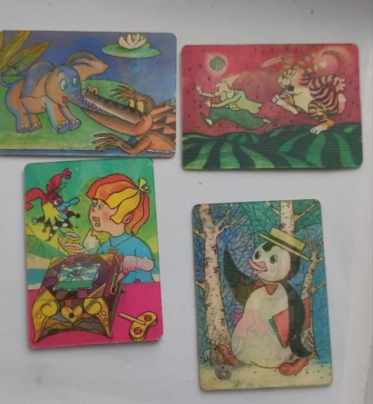 4 переливных календарика СССР, красочные изображения tb628 1 Ціна