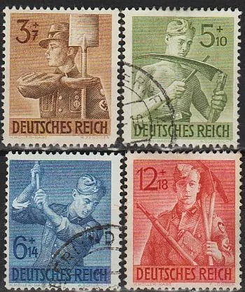 фото, 1943 - Рейх - Трудова служба Mi.850-53 _гаш _4,50 €