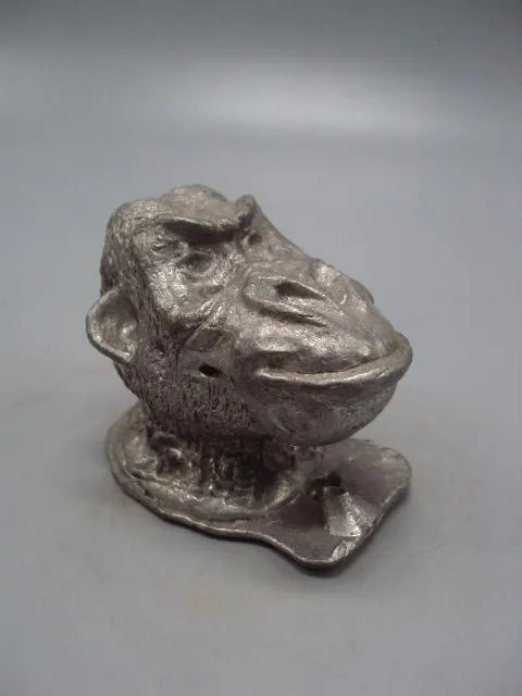 Фигура металл статуэтка обезьяна голова обезьяны литье тяжелая высота 6,3 см №14008 Ціна