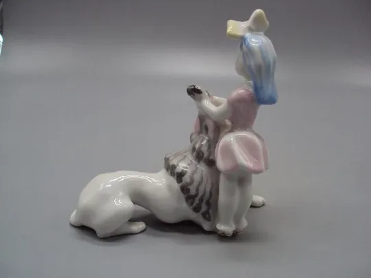 Фигура фарфор статуэтка ЛФЗ Мальвина и Артемон сказка Буратино и золотой ключик 11,5 см №14518 Продаж