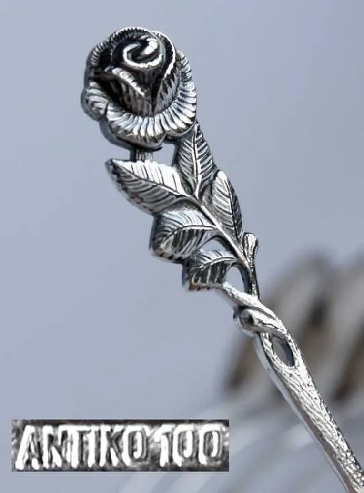 Посріблені виделочки і ложечки 6+6 шт. Hildesheimer Rose срібло 100 ANTIKO Інтернет-аукціон