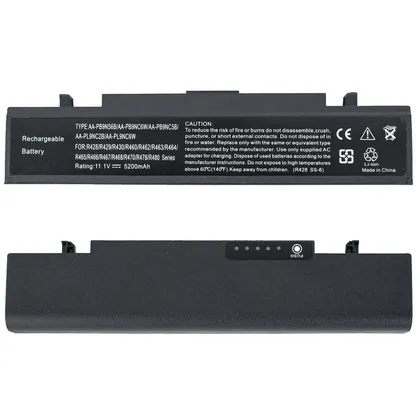фото, Батарея для ноутбука Samsung R522 (R420, R460, R522, R528, R530, RV408, RV410, X360, X460) 11.1V 5200mAh Black