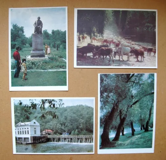 Купити ПСЬОЛ - ПСЕЛ = повний набір листівок 1964 р. = ГОГОЛЬ, Остапівська ГЕС = 8 шт. = тираж 12,5 тис.